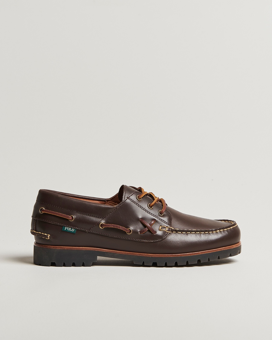 Polo Ralph Lauren Ranger Leather Boat Shoe Dark Brown – Bruin