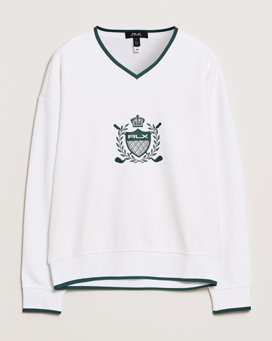 Heren | Functionele shirts | RLX Ralph Lauren | Active Sweatshirt Ceramic White/Kelly Green