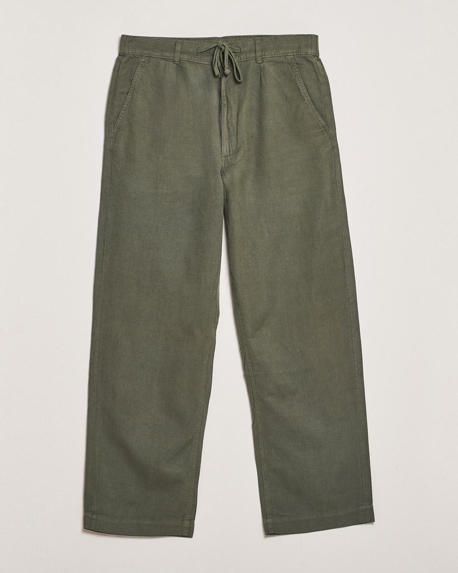 Heren | Broeken | Polo Ralph Lauren | Pleated Cotton Linen Pants New Olive