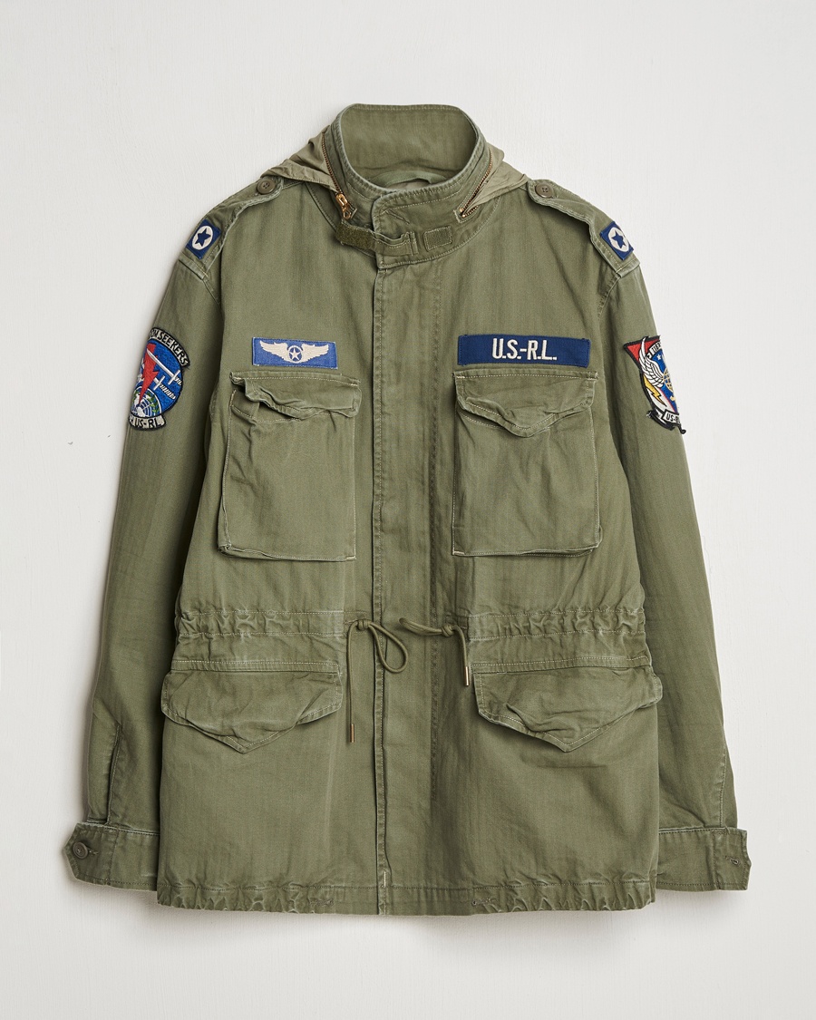 Polo Ralph Lauren Herringbone Field Jacket Olive Mountain – Groen