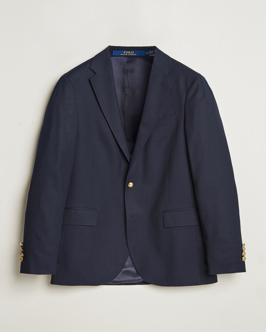 Polo Ralph Lauren Wool Single Breasted Sportcoat Navy – Blauw