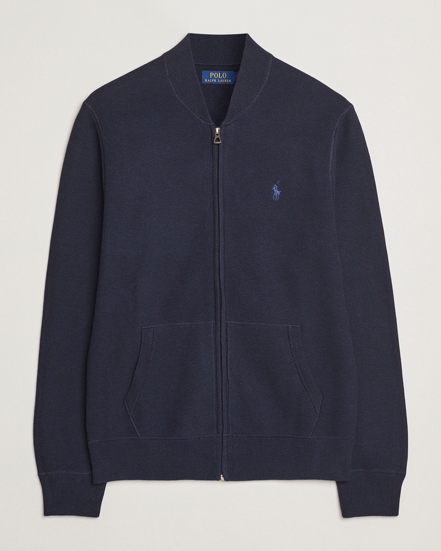 Heren | Full-zip | Polo Ralph Lauren | Cotton Full Zip Sweater Navy Heather