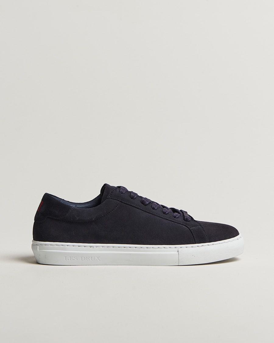 LES DEUX Theodor Suede Sneakers Navy – Blauw