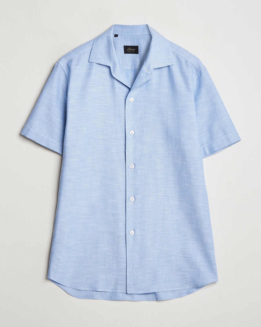 Heren | Overhemden | Brioni | Cotton Capri Shirt Light Blue
