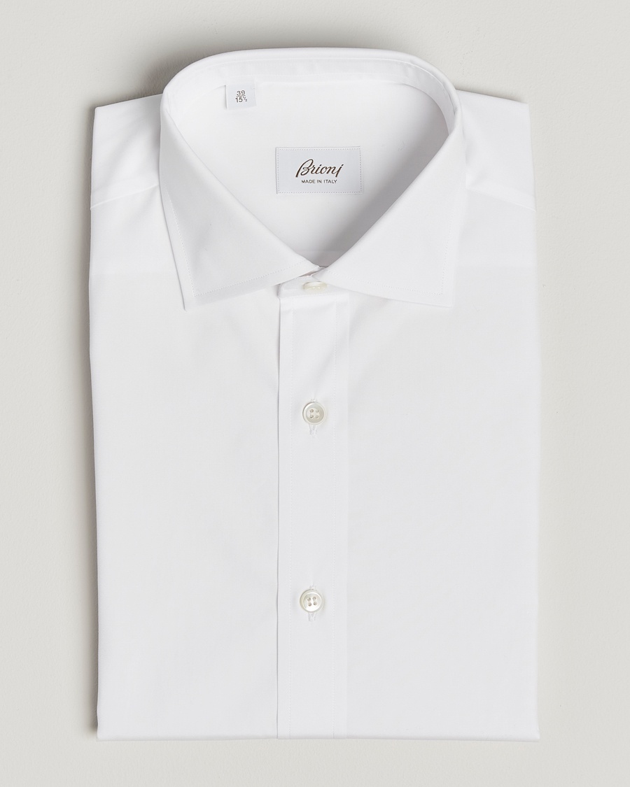Brioni Slim Fit Dress Shirt White – Wit