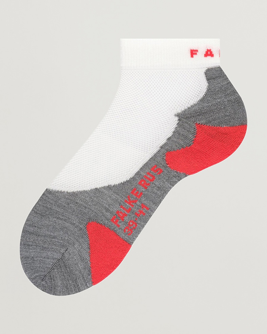 Falke Sport RU5 Race Short Socks White Mix – Grijs