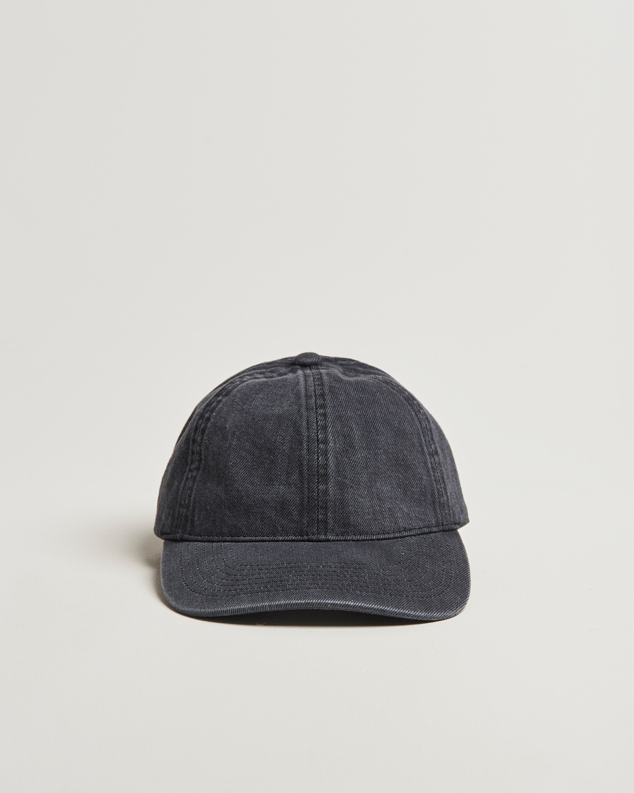 Varsity Headwear Washed Denim Baseball Cap Black – Zwart