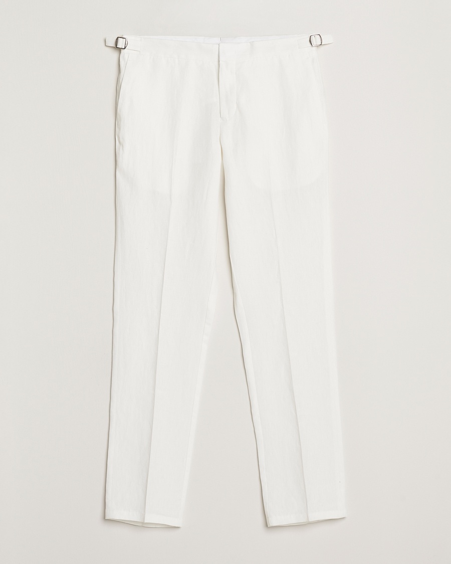 Orlebar Brown Griffon Italian Linen Trousers White Sand – Wit