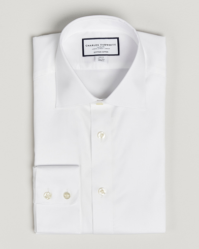 Charles Tyrwhitt Egyptian Cotton Twill Shirt White – Wit