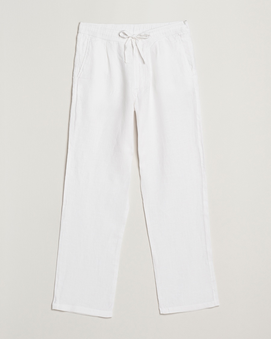 KnowledgeCotton Apparel Loose Linen Pants Bright White – Wit