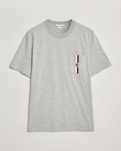 Jacob Cohën Cotton Stripe Logo Pocket T-Shirt Light Grey – Grijs