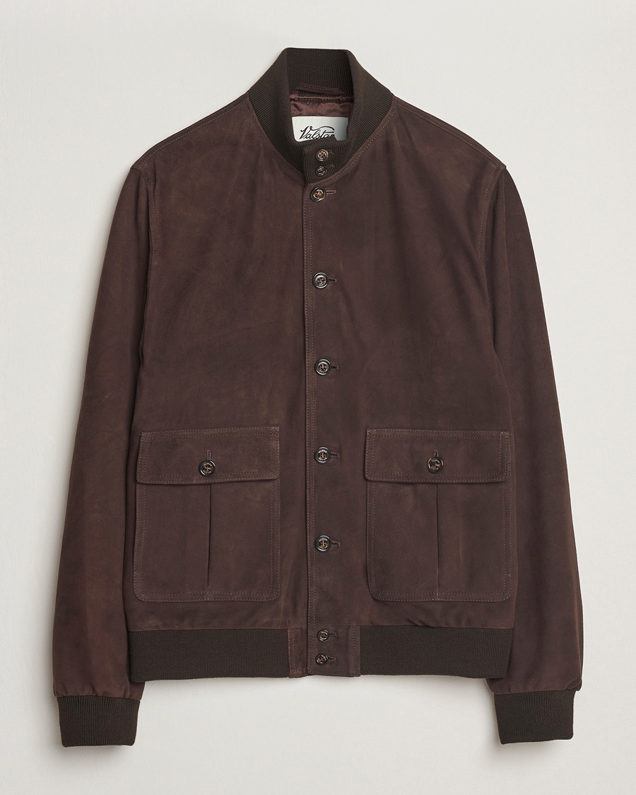 Heren | | Valstar | Valstarino Suede Jacket Dark Brown