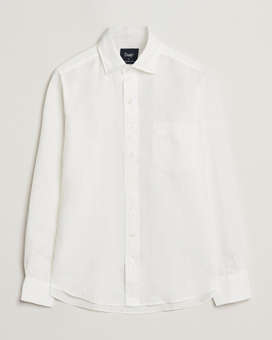 Heren | | Drake's | Linen Summer Shirt Ecru