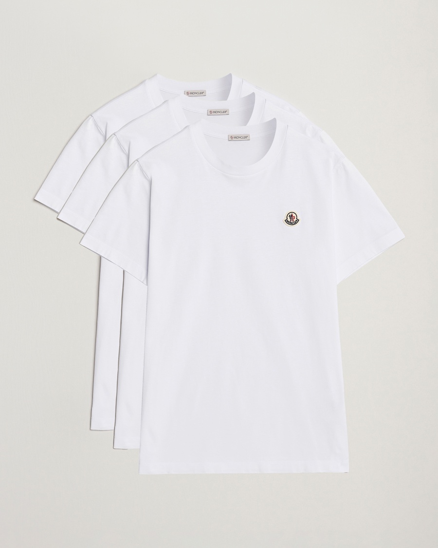 Heren | | Moncler | 3-pack Logo T-Shirts White