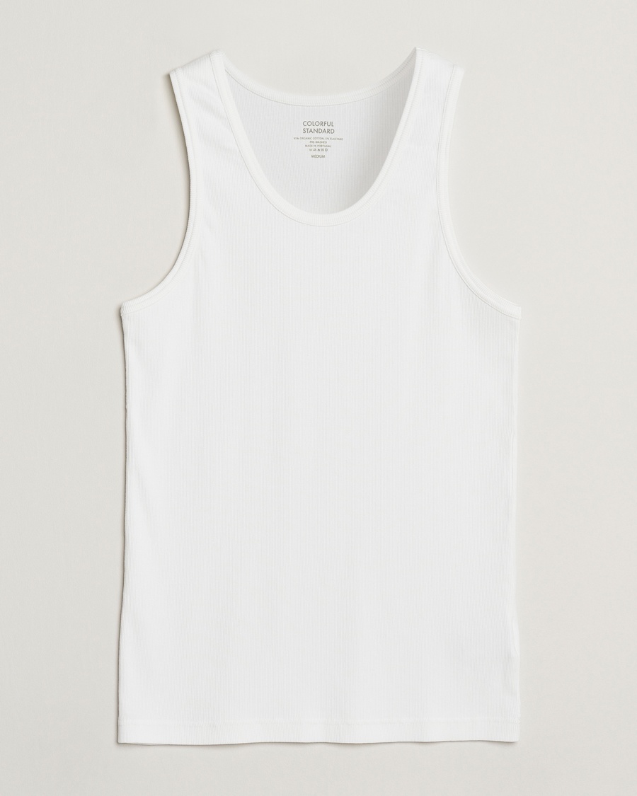 Colorful Standard Organic Rib Tank Top Optical White – Wit