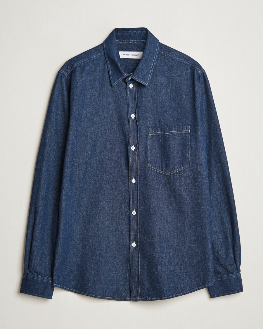 Heren | Business & Beyond | Samsøe Samsøe | Ryan Chambray Shirt Salute Blue