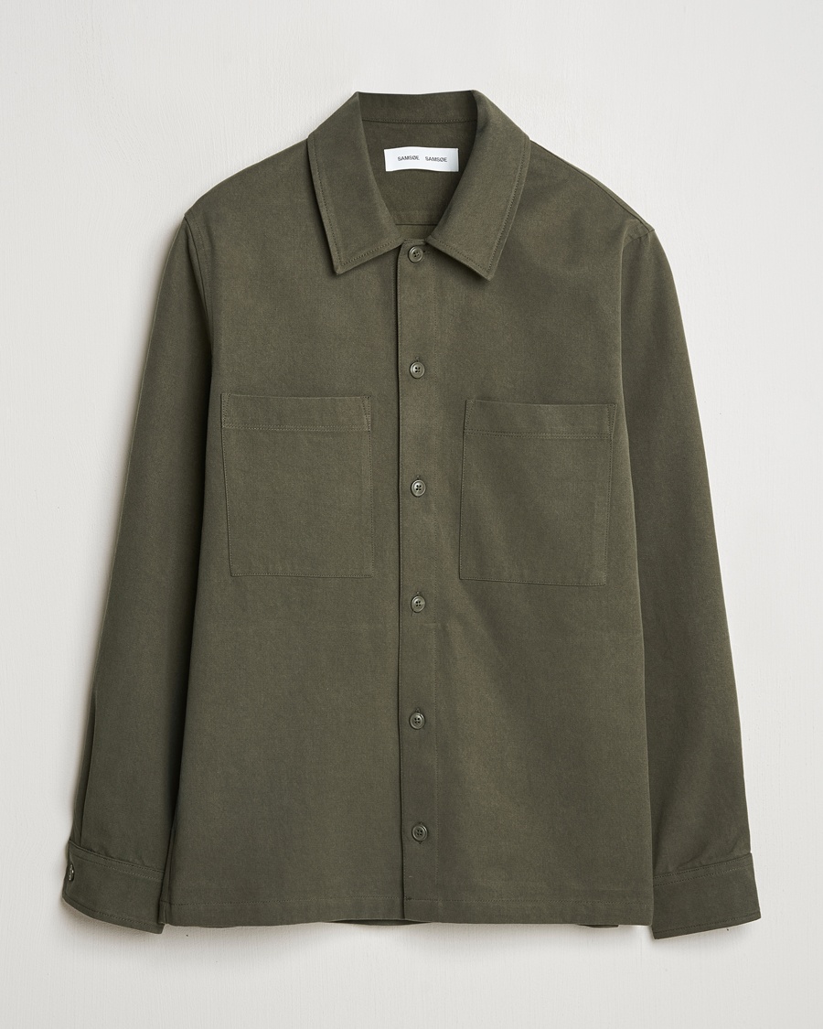 Samsøe Samsøe Sataka Overshirt Forest Night – Groen