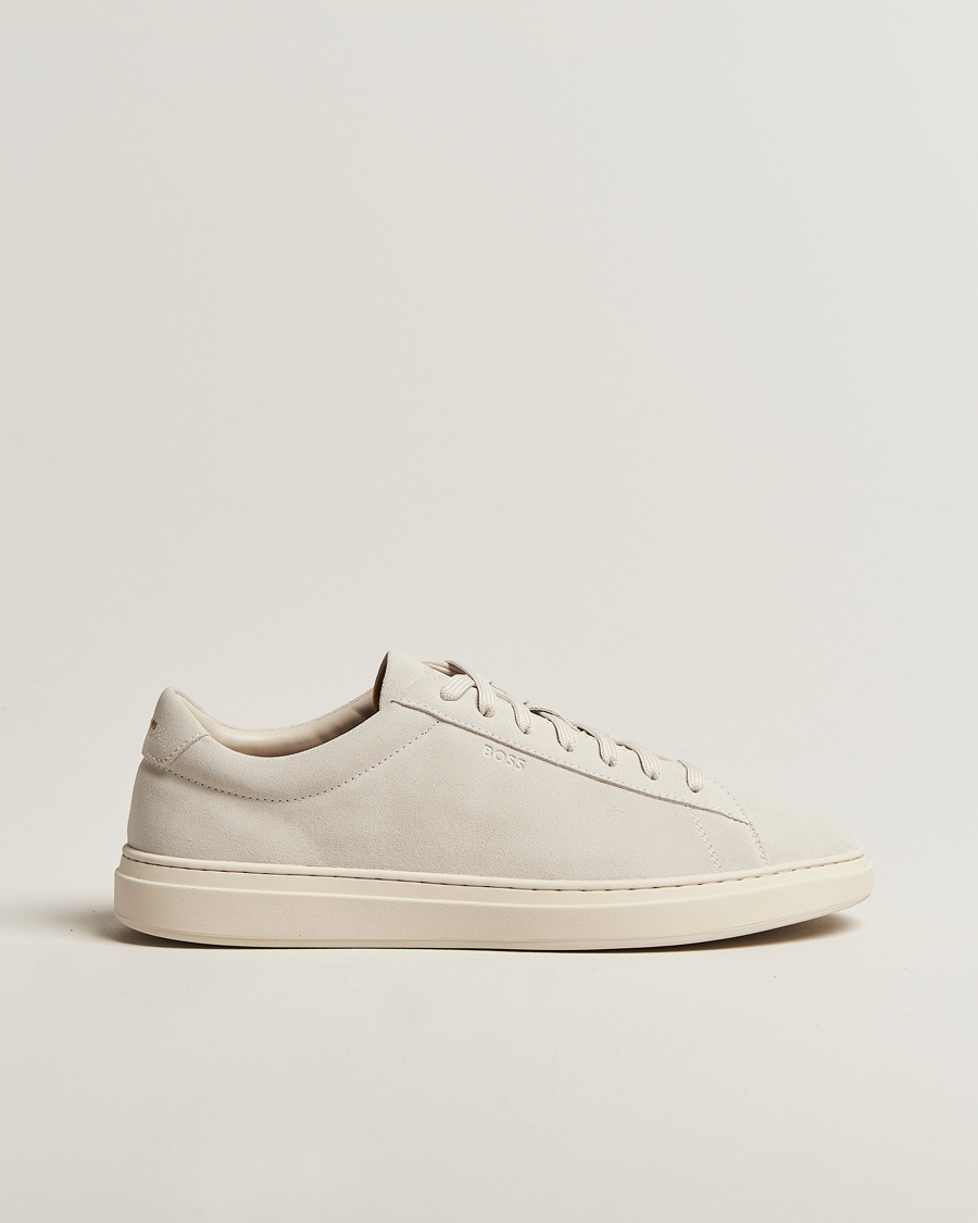 Heren | | BOSS BLACK | Kieran Suede Sneaker Open White