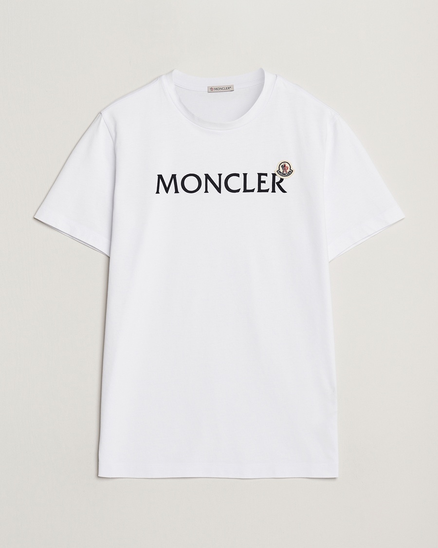 Heren | | Moncler | Lettering Logo T-Shirt White