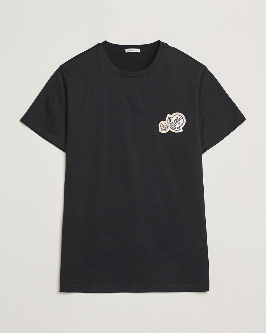 Moncler Double Logo T-Shirt Black – Zwart