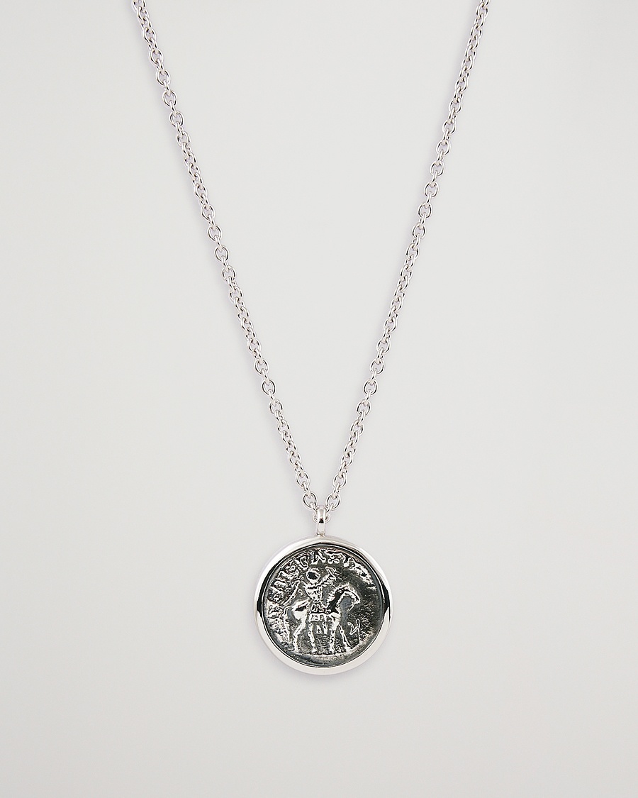 Tom Wood Coin Pendand Necklace Silver – Zilver