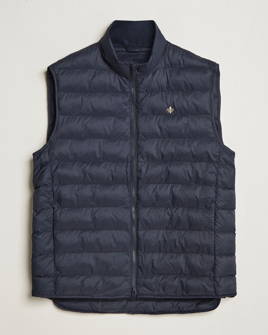 Morris Norfolk Liner Vest Navy – Blauw