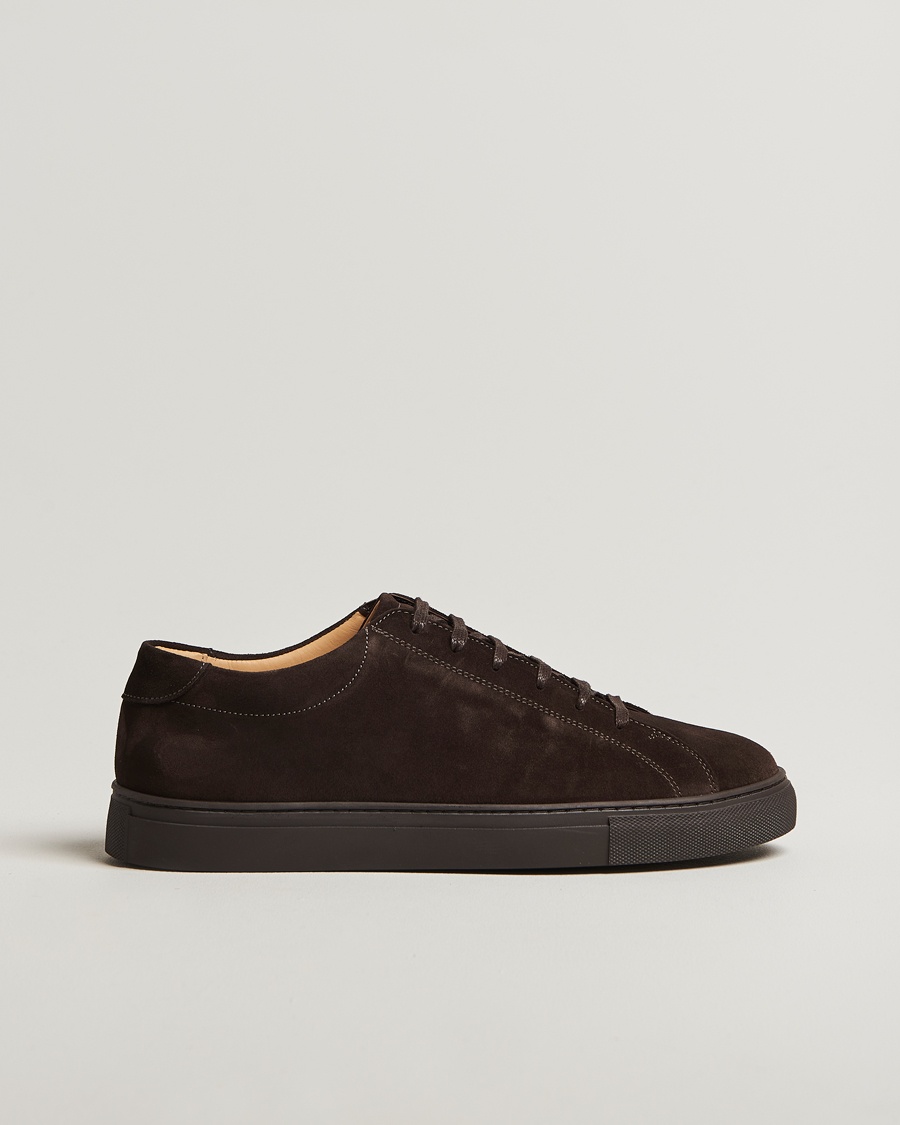 Heren | | Myrqvist | Oaxen Monochrome II Sneaker Dark Brown Suede
