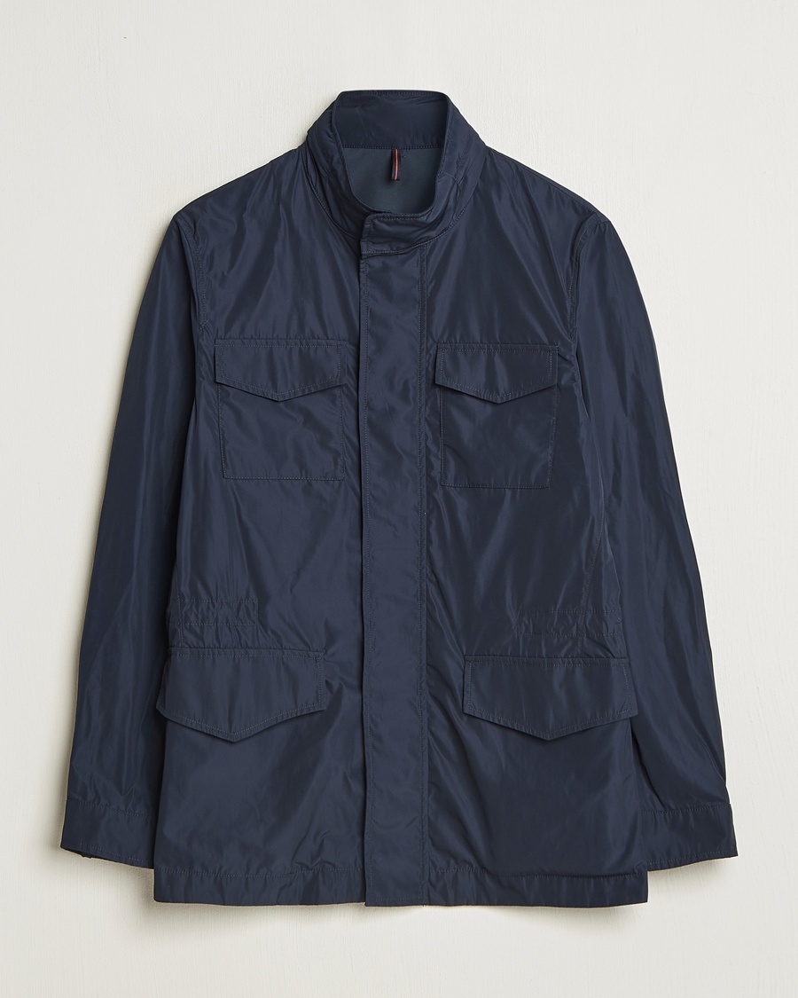 Heren | Incotex | Incotex | Technical Nylon Field Jacket Navy