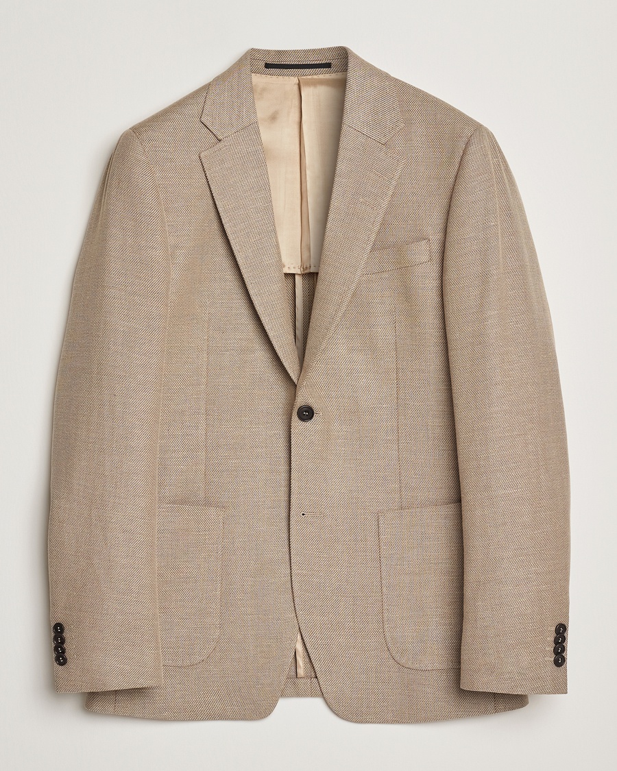 Heren | Linnen blazers | Tiger of Sweden | Justin Linen/Cotton Structured Blazer Practical Beige