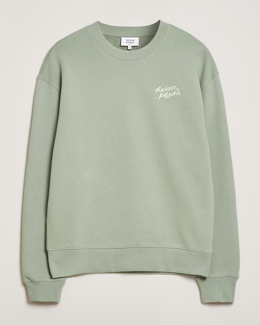 Heren | Maison Kitsuné | Maison Kitsuné | Handwriting Sweatshirt Vert De Gris