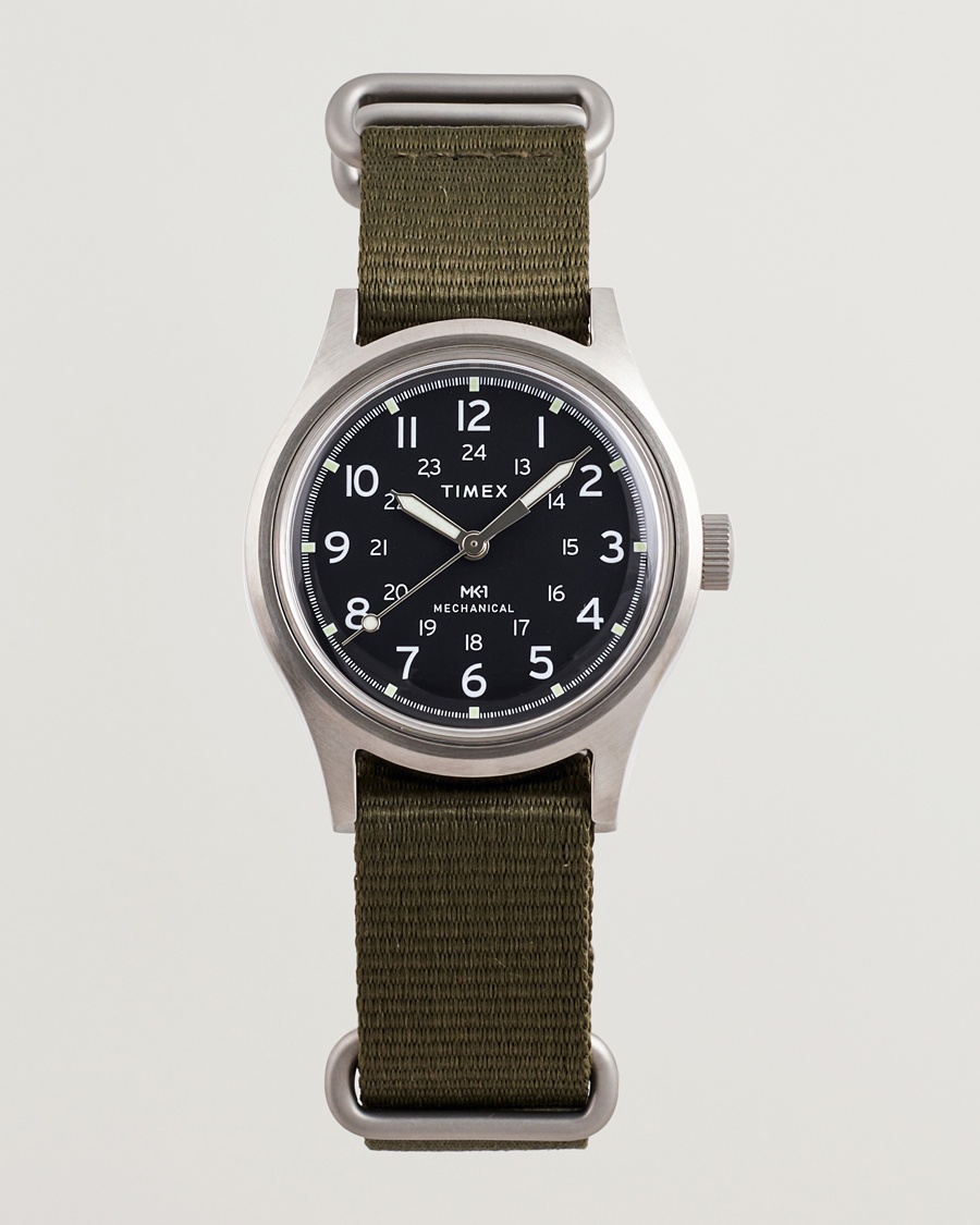 Timex MK1 Hand Wind 36mm Green Black Dial – Groen