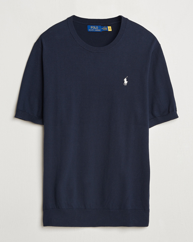 Heren | Gebreide poloshirts | Polo Ralph Lauren | Knitted Short Sleeve Tee Hunter Navy