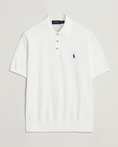 Polo Ralph Lauren Knitted Short Sleeve Polo Deckwash White – Wit