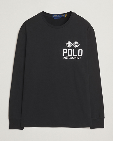Polo Ralph Lauren RL Motorsport Long Sleeve Tee Polo Black – Zwart