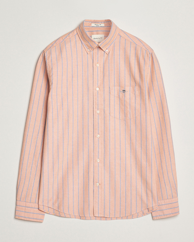 GANT Regular Fit Classic Oxford Striped Shirt Orange - Maat: S - Kleur: Oranje