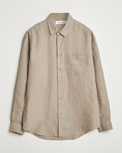 Heren | Business & Beyond | Samsøe Samsøe | Liam Linen Shirt Greige