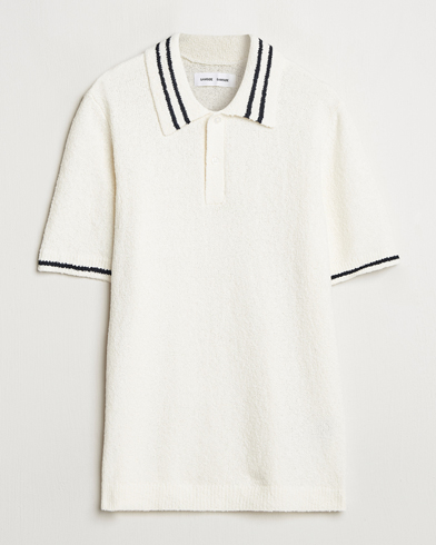 Samsøe Samsøe Pedro Tipped Knitted Polo Clear Cream – Wit
