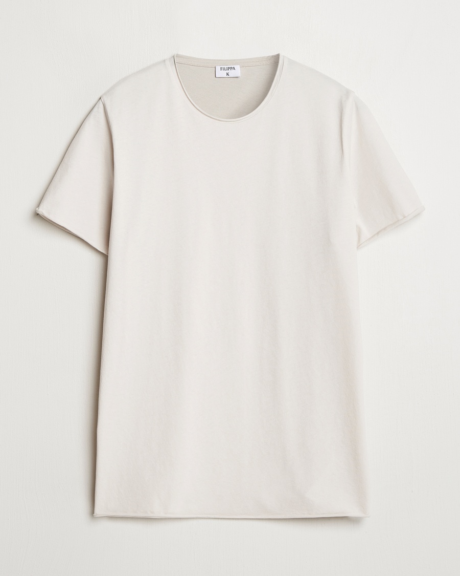 Heren | Afdelingen | Filippa K | Roll Neck Crew Neck T-Shirt Chalk Grey