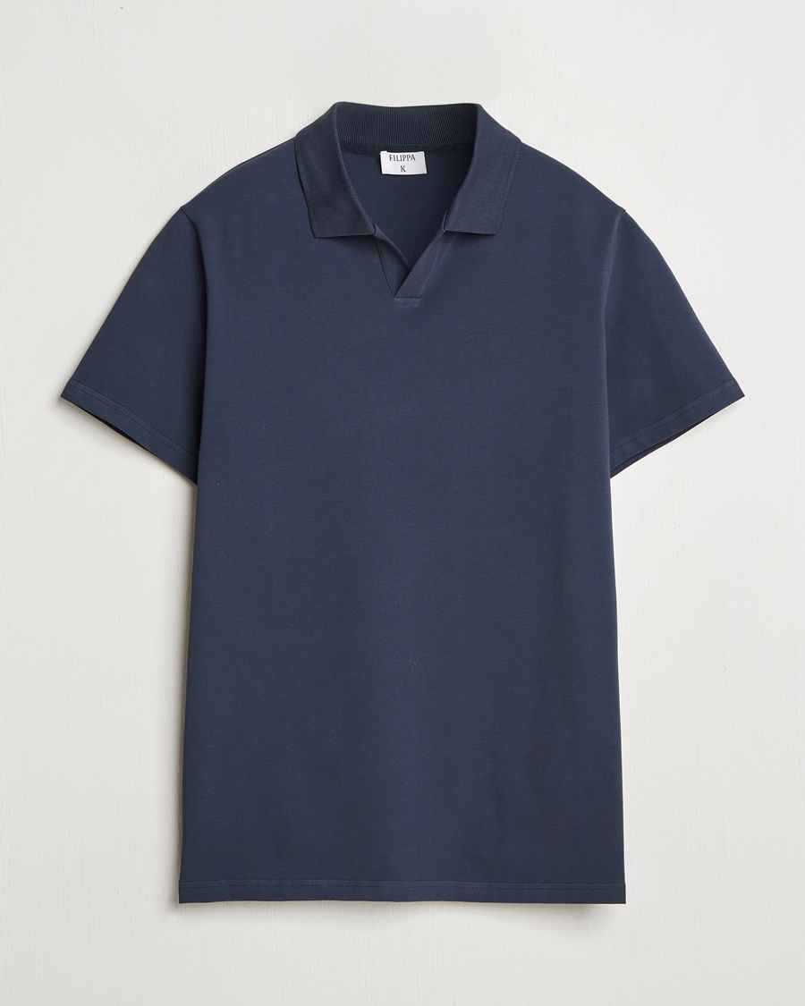 Heren | | Filippa K | Soft Lycra Polo T-Shirt Dusk Blue