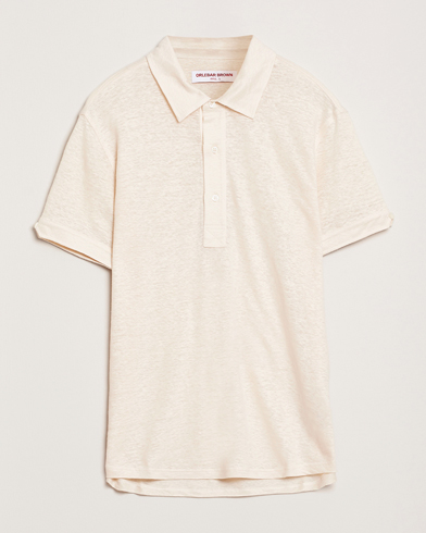 Heren | Nieuws | Orlebar Brown | Sebastian Linen Polo Latte