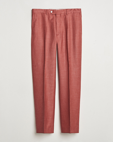 Oscar Jacobson Del S Wool/Silk/Linen Trousers Red – Rood