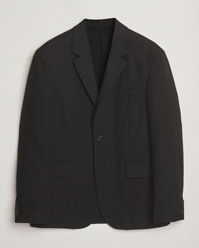 J.Lindeberg Alban Unlined Super Linen Blazer Black – Zwart