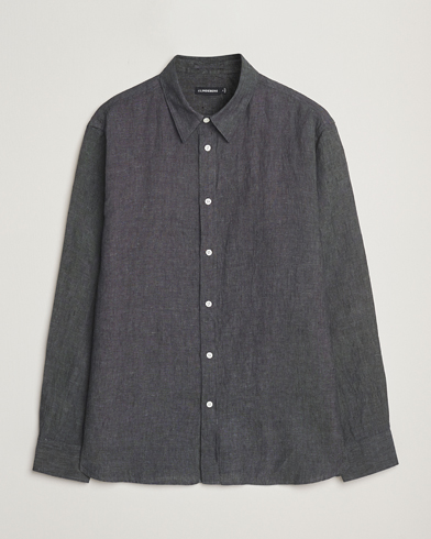 Heren |  | J.Lindeberg | Linen Melange Shirt Black