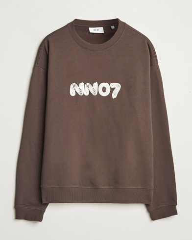 NN07 David Rope Logo Crew Neck Sweatshirt Coffee – Bruin