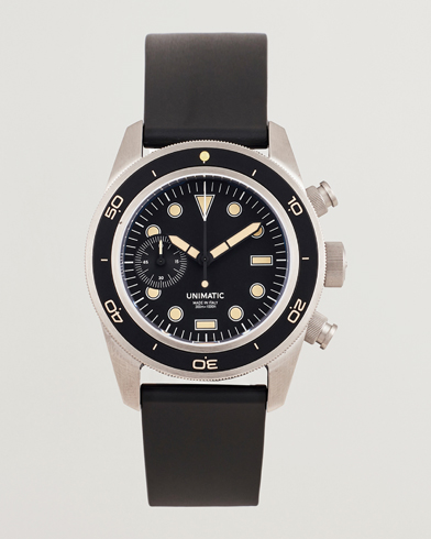 UNIMATIC U3 Heritage Chronograph Diver Black – Zwart
