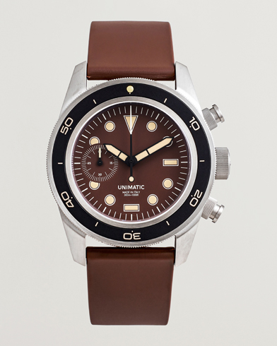 UNIMATIC U3 Heritage Chronograph Diver Dark Brown – Bruin