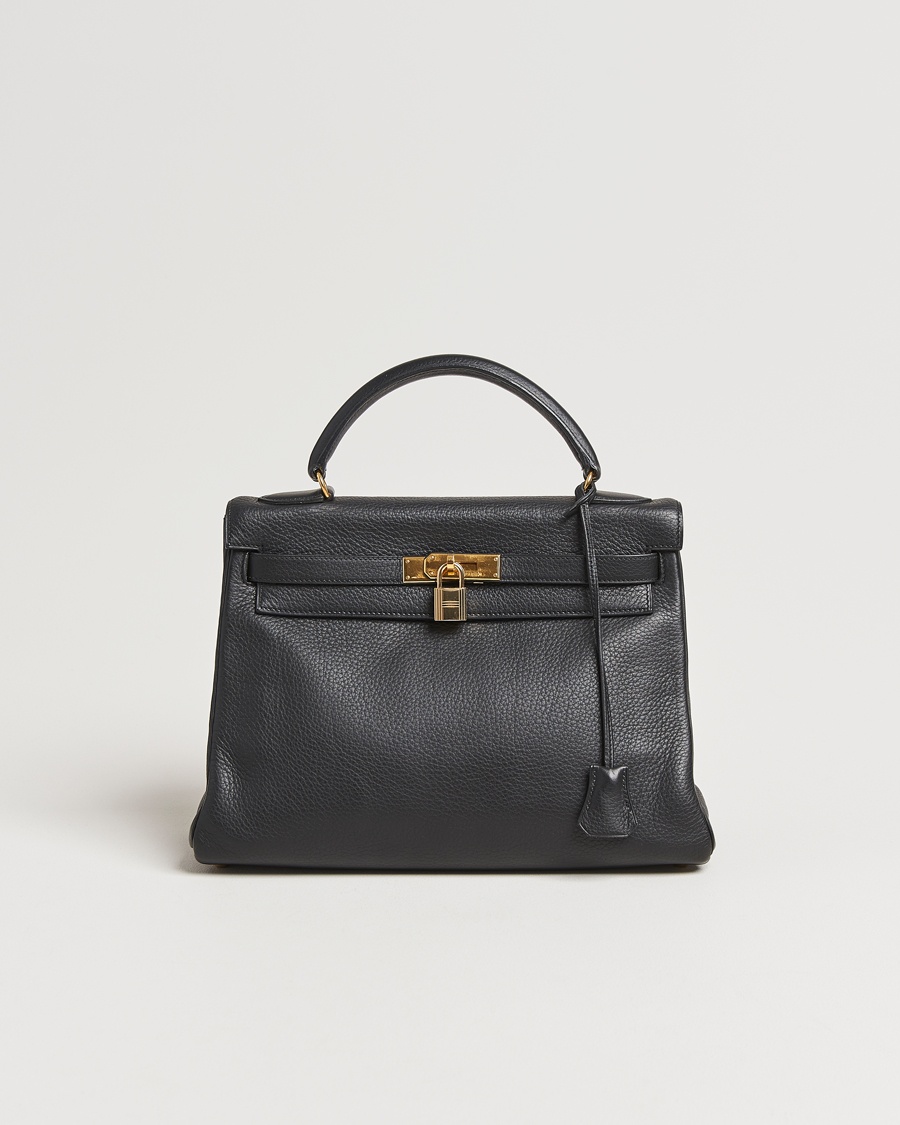 Hermès Pre-Owned Kelly 32 Handbag Taurillon Leather Black – Zwart
