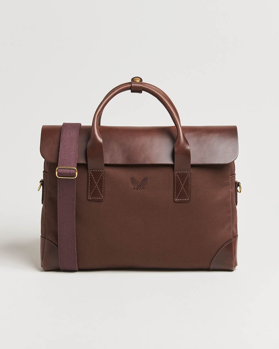 Heren | Tassen | Bennett Winch | Canvas Briefcase Chocolate