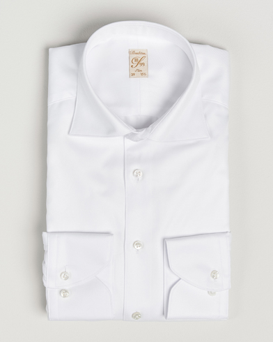 Stenströms 1899 Slim Cotton Twill Shirt White – Wit