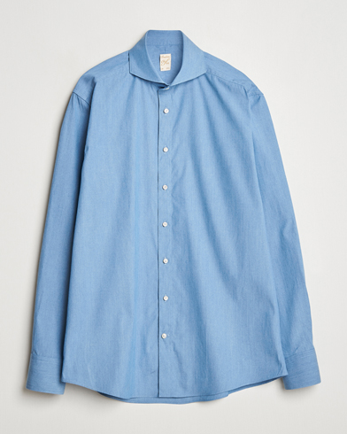 Stenströms 1899 Denim Poplin Shirt Indigo – Blauw